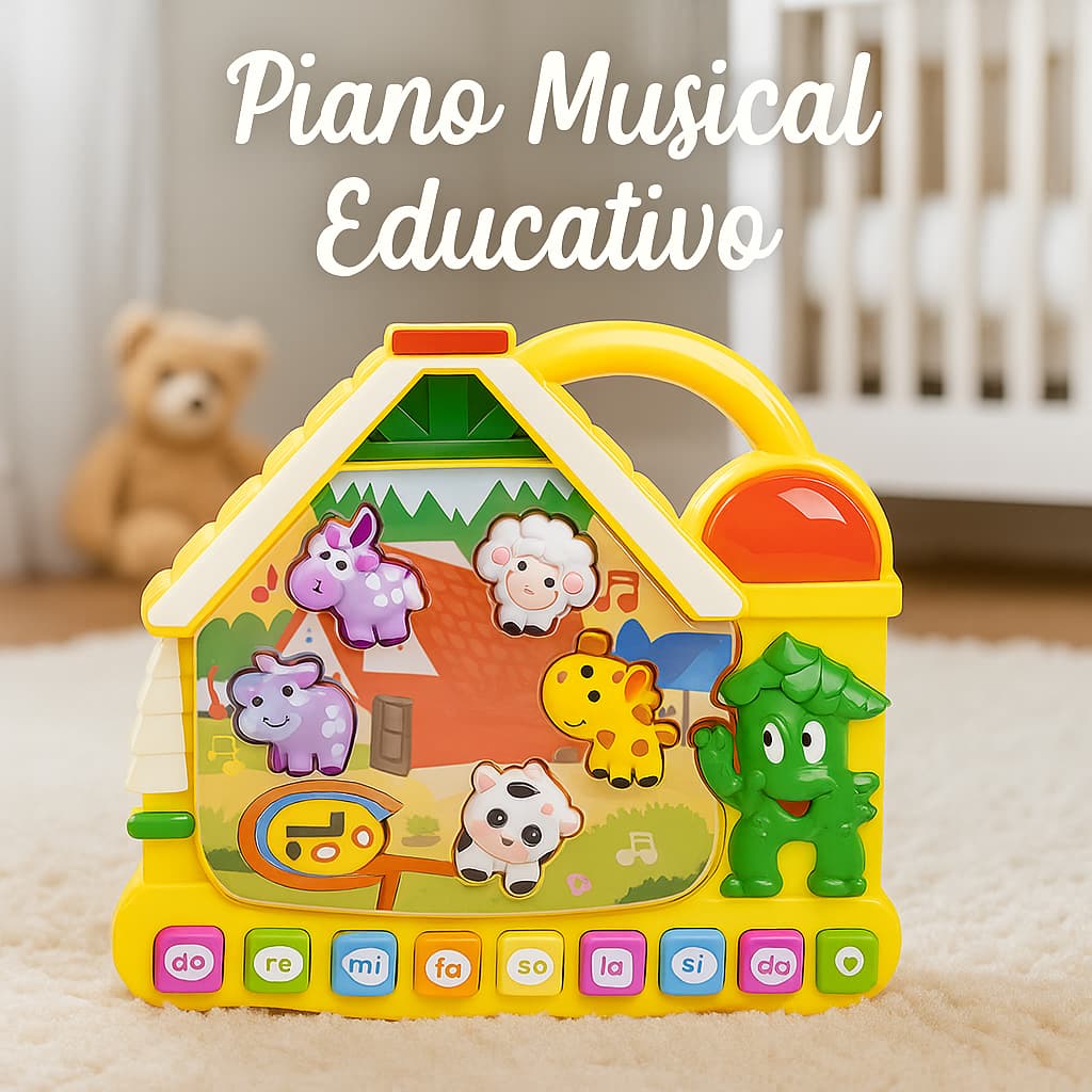 Piano Teclado Animal Brinquedo Infantil Sons Educativo Bebe
