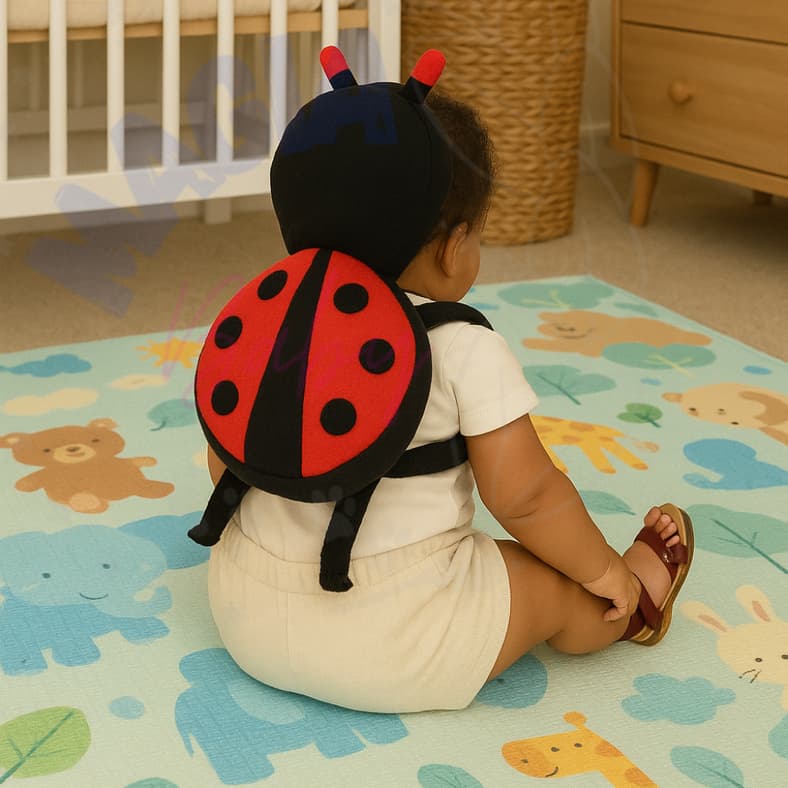 Mochila Almofada Protetora de Cabeça e Costas para Bebês.