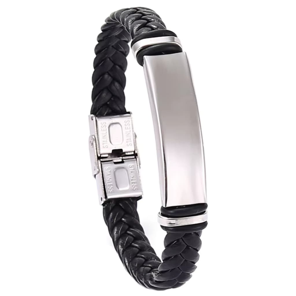 Pulseira Masculina Elegante | Aço Inoxidável, Couro e Silicone | Estilo e Modernidade