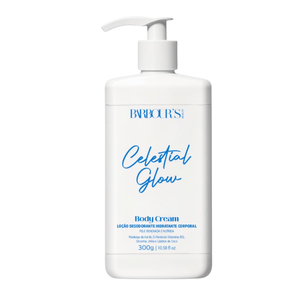 Creme Hidratante Corporal Celestial Glow Barbour's Beauty 300g Fragrância Suave Loção Body Cream