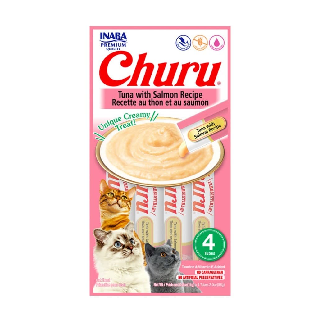 Churu® Atum e Salmão 56g | Inaba - Petisco Cremoso para Gatos