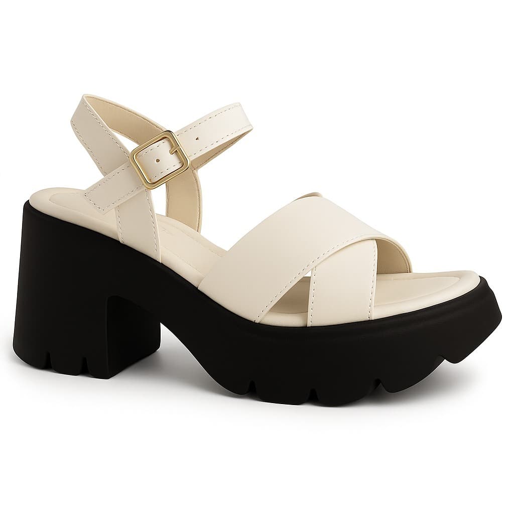 Sandália Feminina Plataforma Sola Macia Leve Tratorada Flatform Influencer Blogueira
