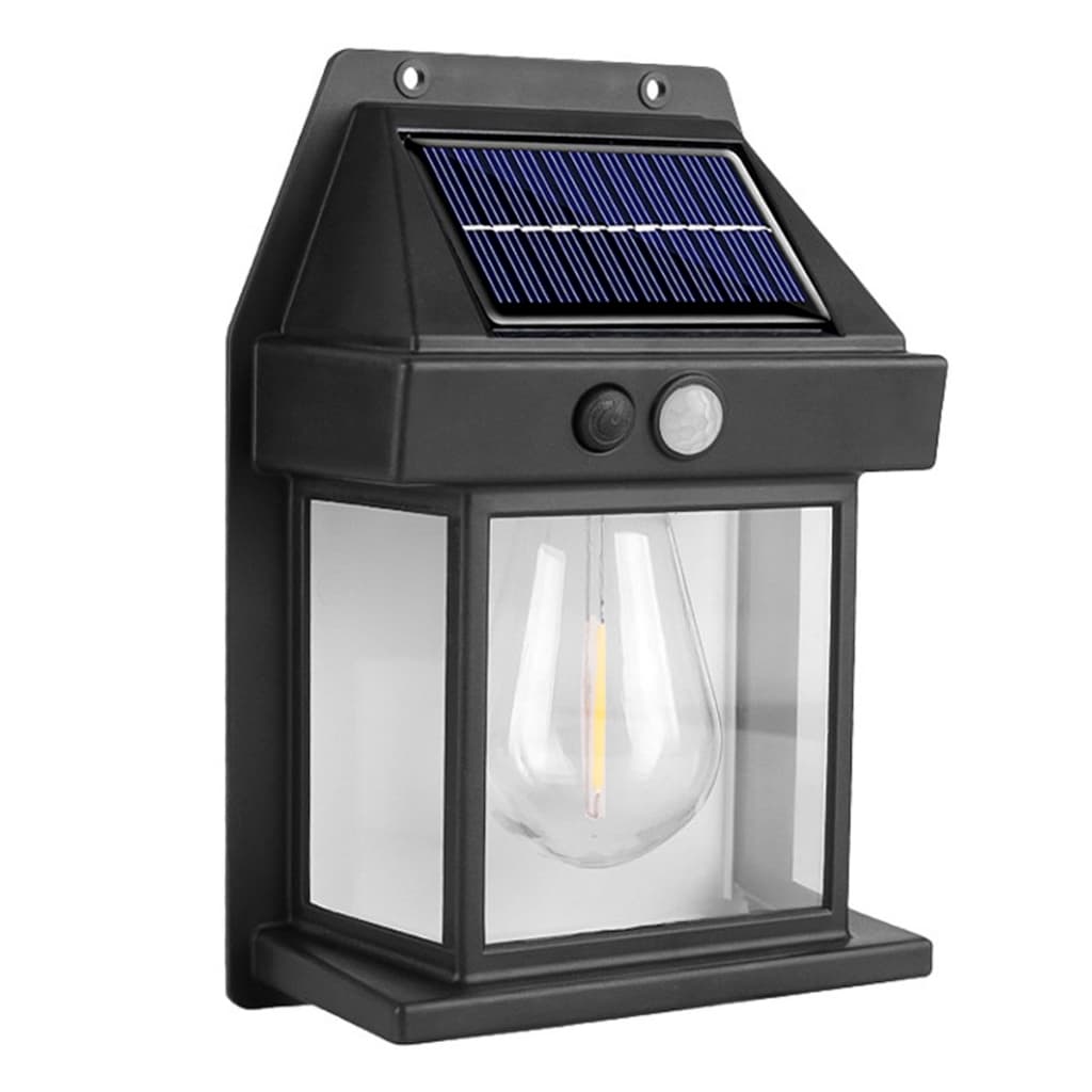 Luminária Solar De Jardim LED Parede Jardim Varanda Sensor de Presença Iluminação Externa e Segurança Dia e Noite