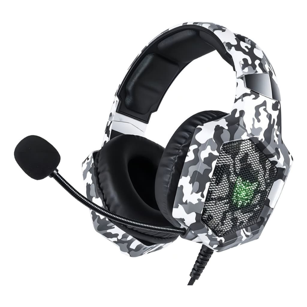 Headset Gamer Onikuma K8 Camuflado Branco