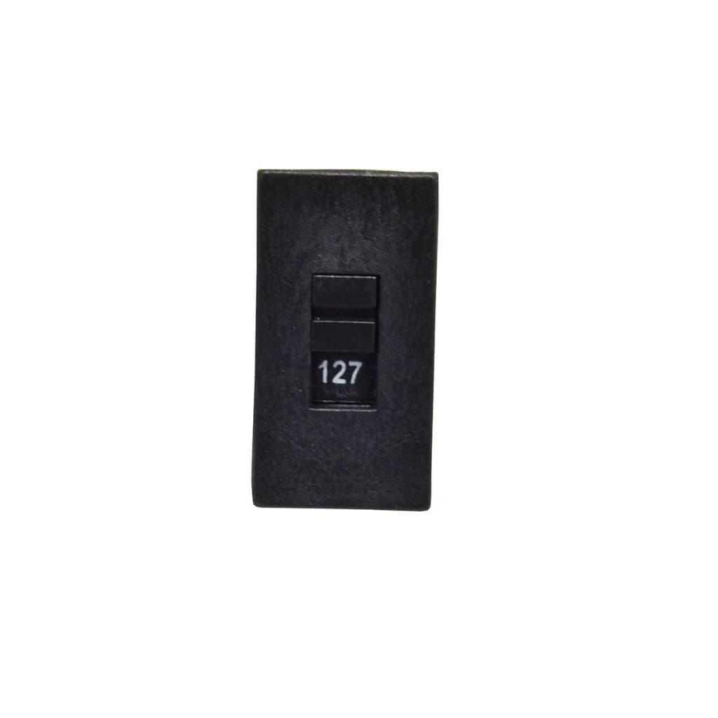 CHAVE HH PLÁSTICA BOTÃO SELETOR 127/220 6A TERMINAL SOLDA C/ JUMP - PRETA