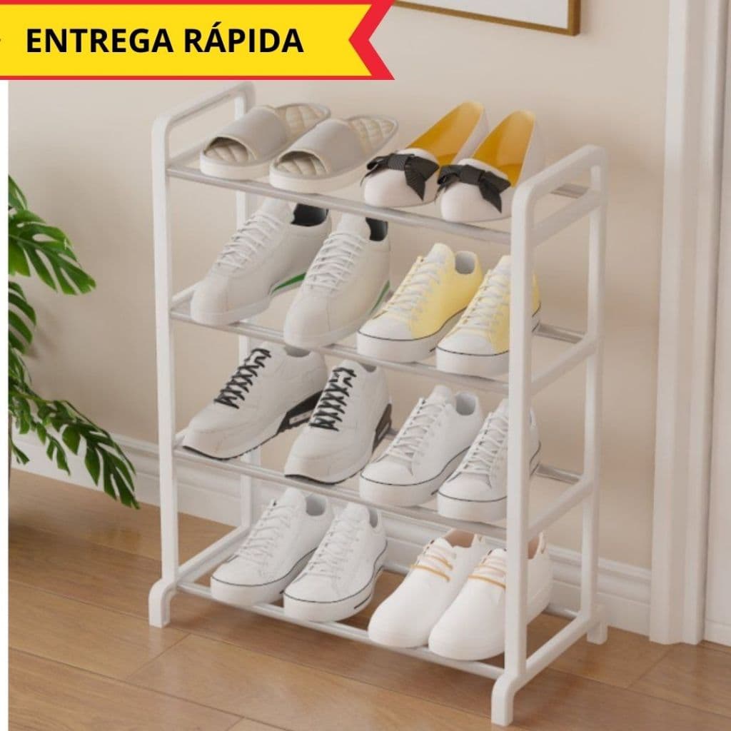 Sapateira Multiuso 4 5 10 Andares Vários Modelos Parede Chão Organizador Sapatos Quarto Moderno - Sortido