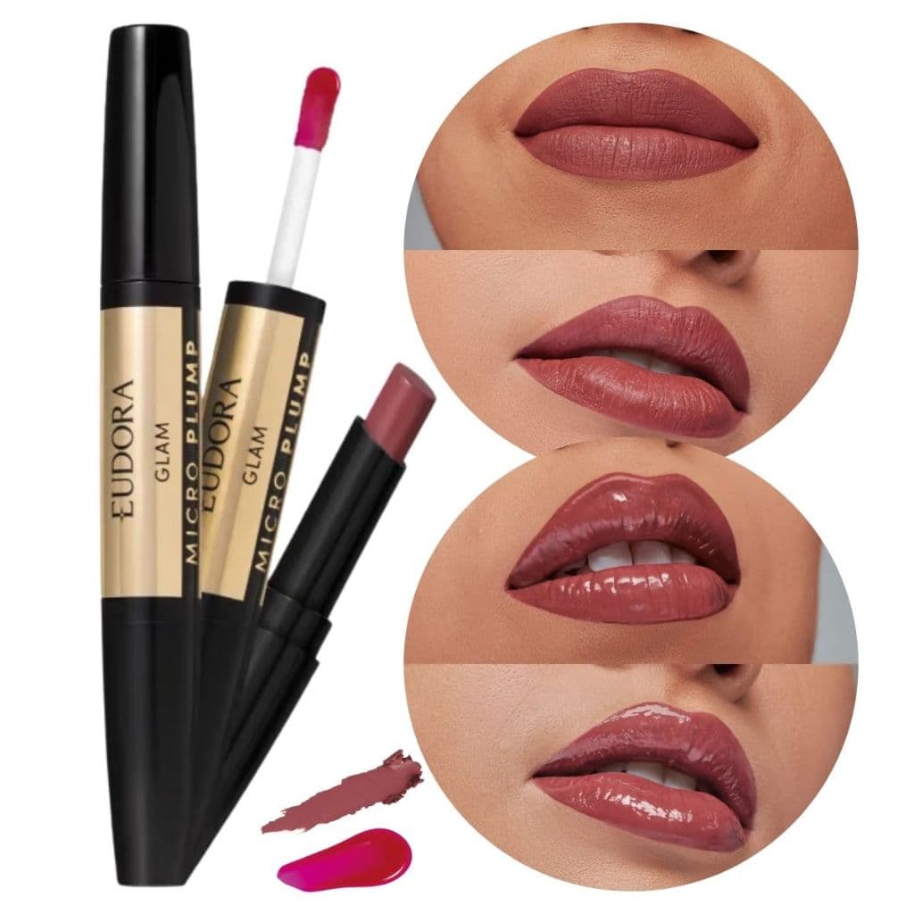 Batom Duo Glam Micro Plump 1,8g