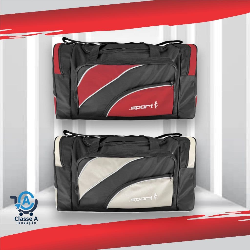 Mala Bolsa de Viagem Grande Reforçada Mala de Bordo Sacola de Viagem Bagagem de Mão Academia Futebol Treino Fitness