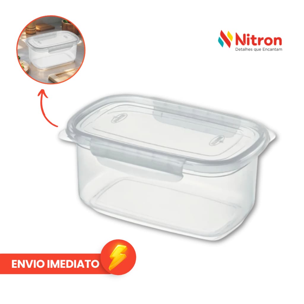 Pote Alto Com Travas 2,2 L Transparente