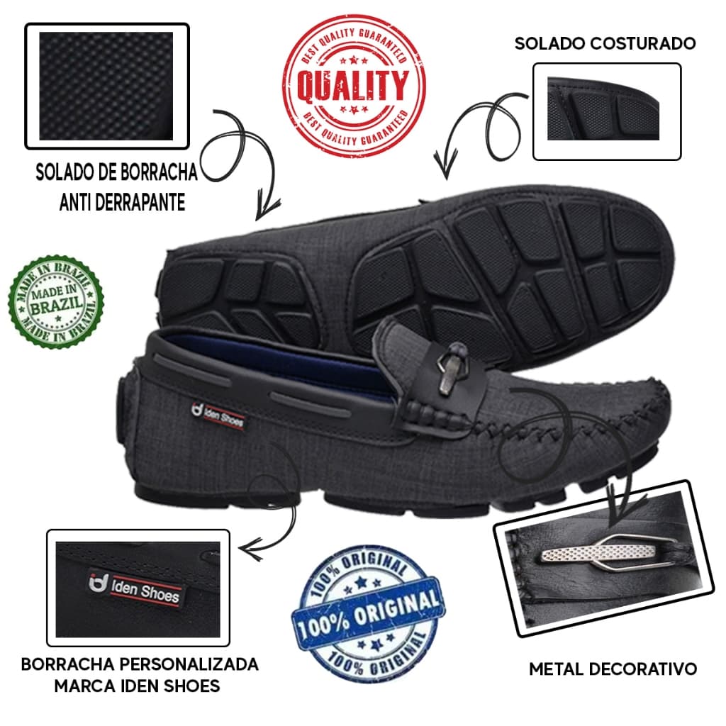 Mocassim Sapatilha Drive Masculino 5 Opções de Cores 33 ao 44 Mocassim Adulto e Infantil