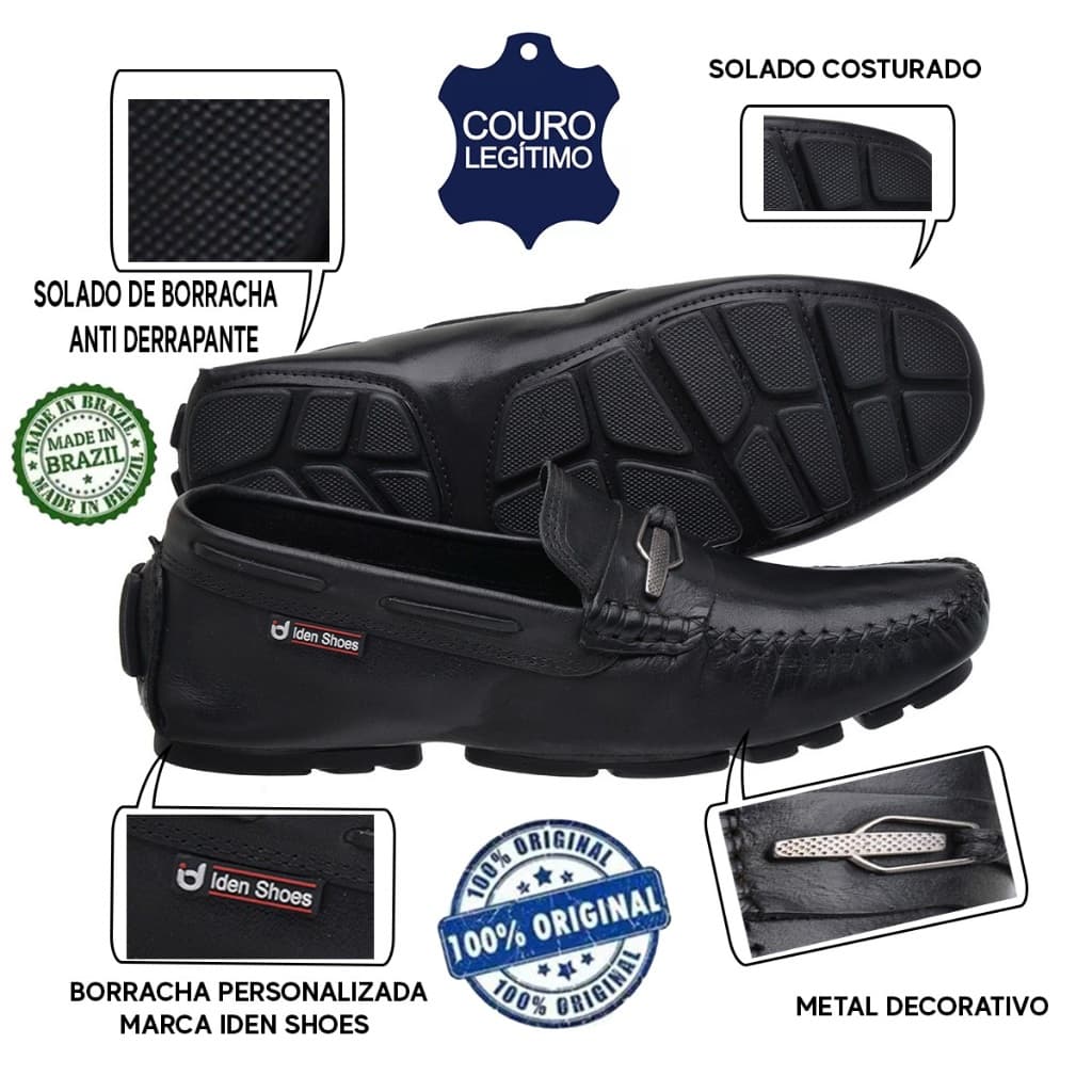 Drive Mocassim Masculino Em Couro Legítimo