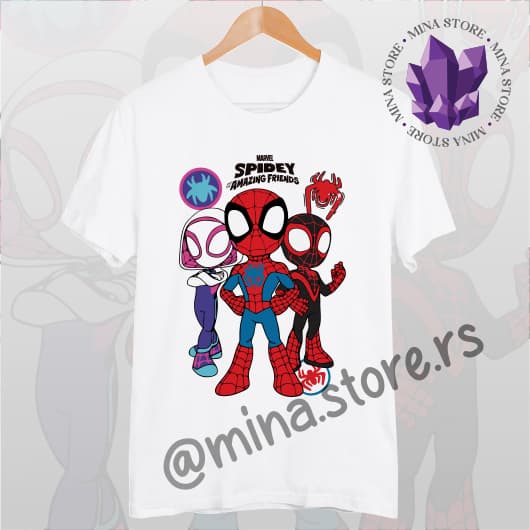 Camiseta Adulto e Infantil Spidey e Seus Amigos Espetaculares Linda Estampa de Altíssima Qualidade