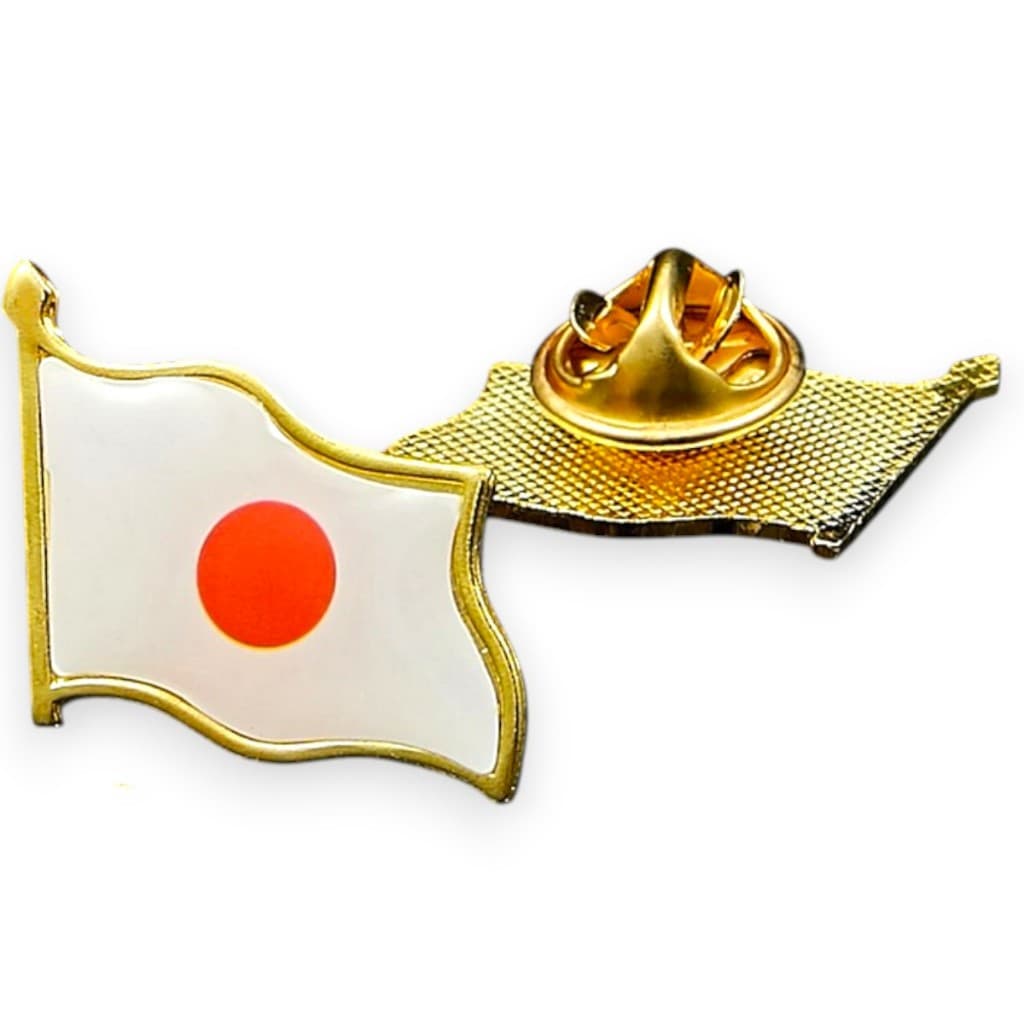 Broche Japão Bandeira Oficial Diplomático Cultura Japonesa Nissei Pin