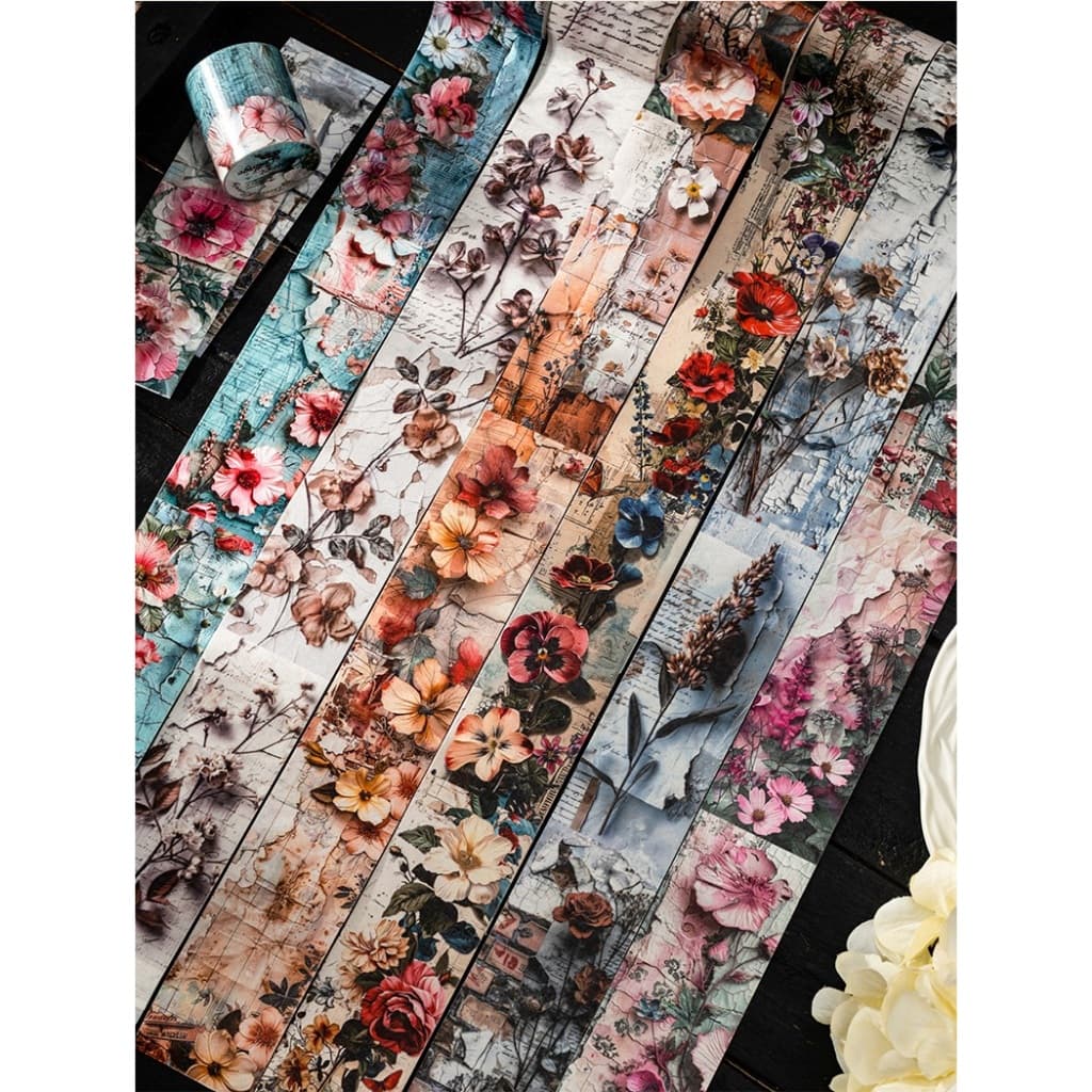 Rolo Washi Tape - Flower Collage (4,5cmx2m)