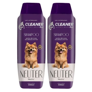 kit 2 Shampoo Neutro shampoo para cachorro CLEANER 500ml