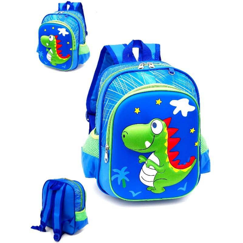Mochila De Costa Escolar Creche Jardim 3D Dinossauro 01931