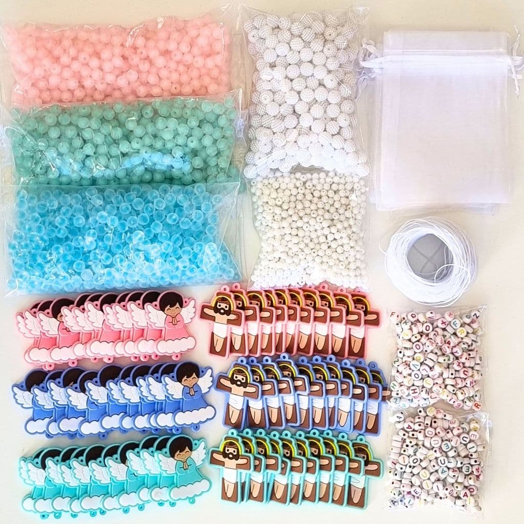 kit 30 terços infantis adulto para montar