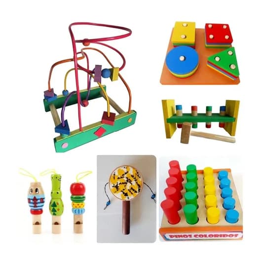 Kit De Brinquedos E Instrumentos Musicais Infantis Montessorianos