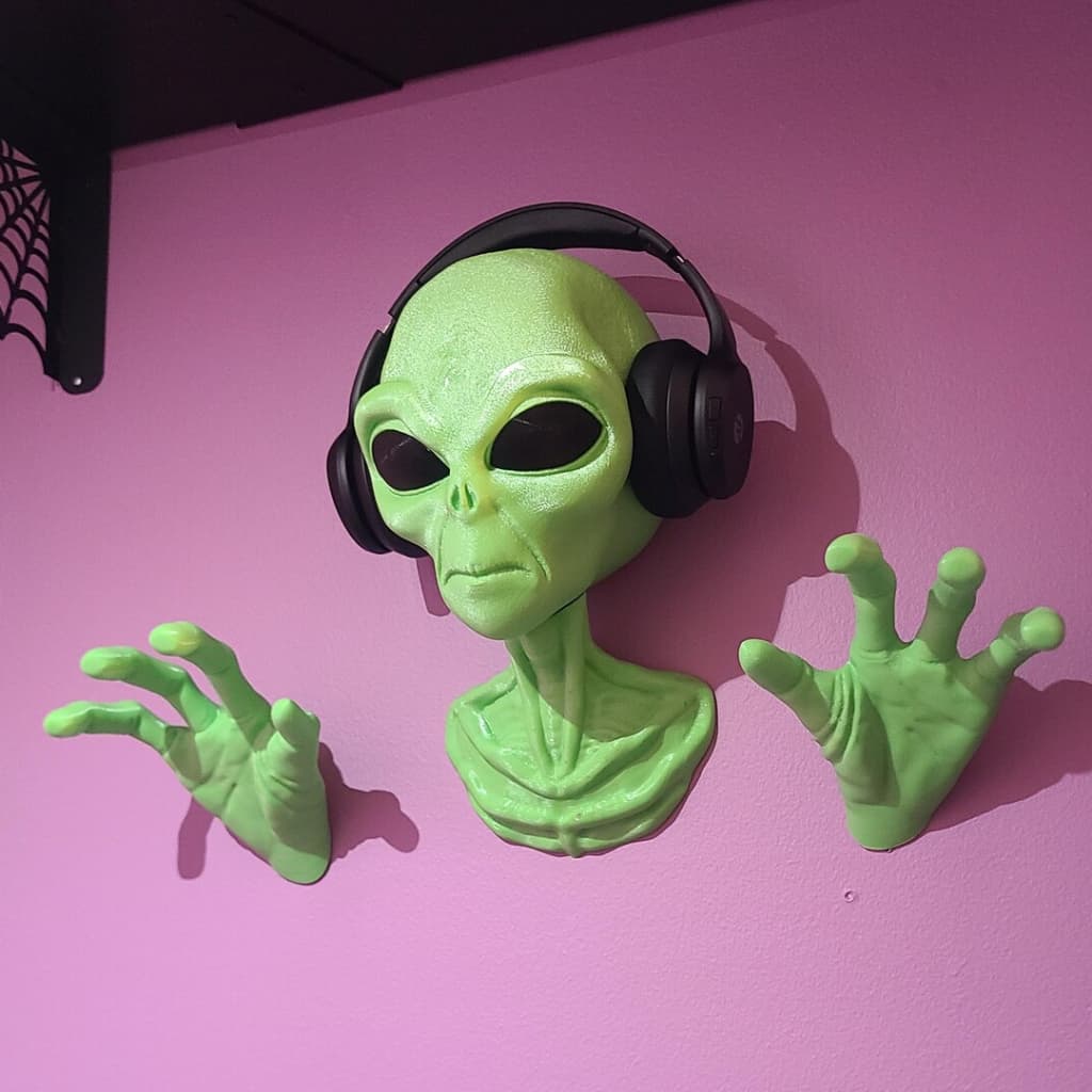 Suporte de Fone Headset Alienígena com mão suporte de parede Gamer