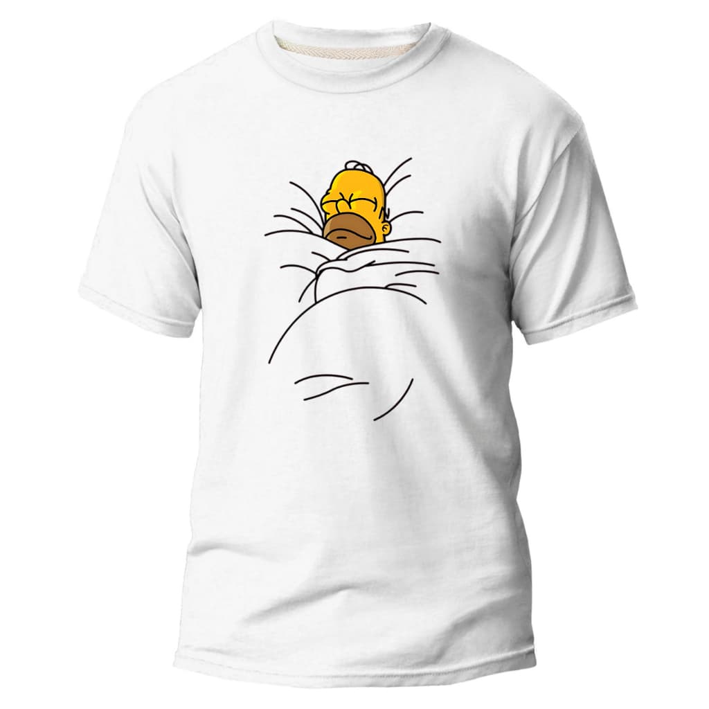 Camiseta Adulto Unissex Homer Simpson Soneca