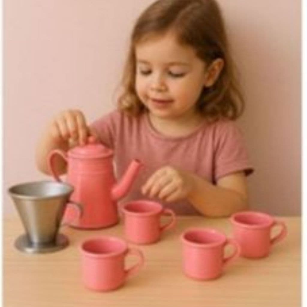 Kit Chá Brinquedo de  Cozinha Infantil Pedagógico Cafeteira
