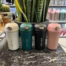 Copo Termico Garrafa Caneca Café água Chá  Inox 400ml Preto Verde Rosa Branco Envio Imediato