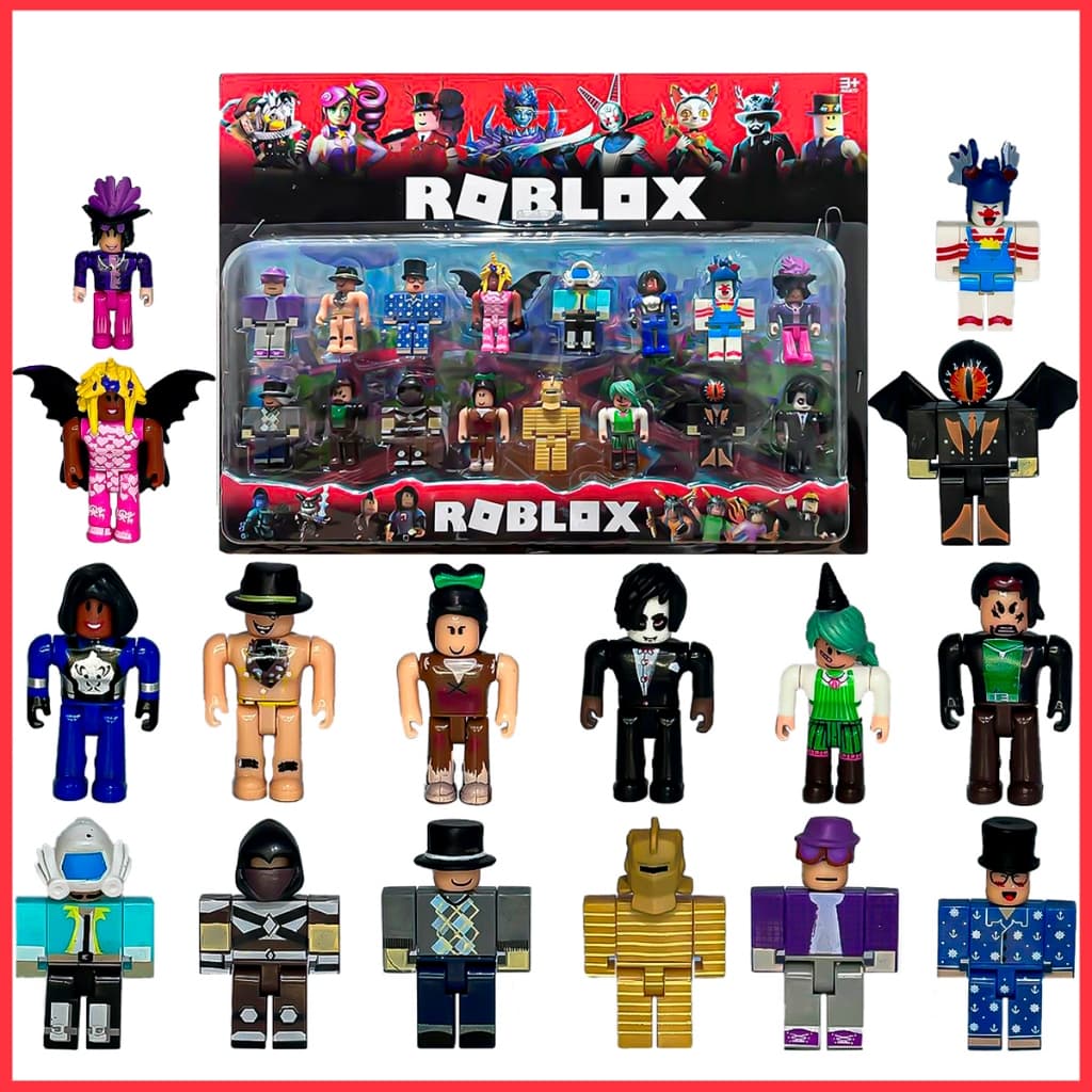Kit Roblox 16 Bonecos Articulados Lego 8 cm Kit completo Linha premium Lançamento Envio Imediato