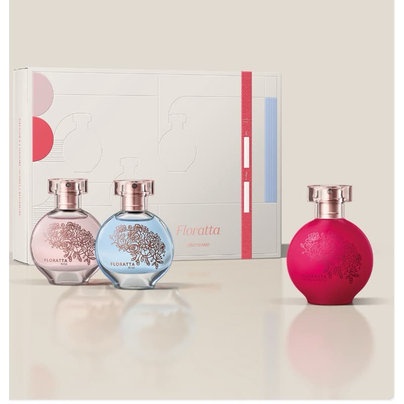 Kit Floratta 3 Perfumes 30ml – Blue, Rose & Flores Secretas