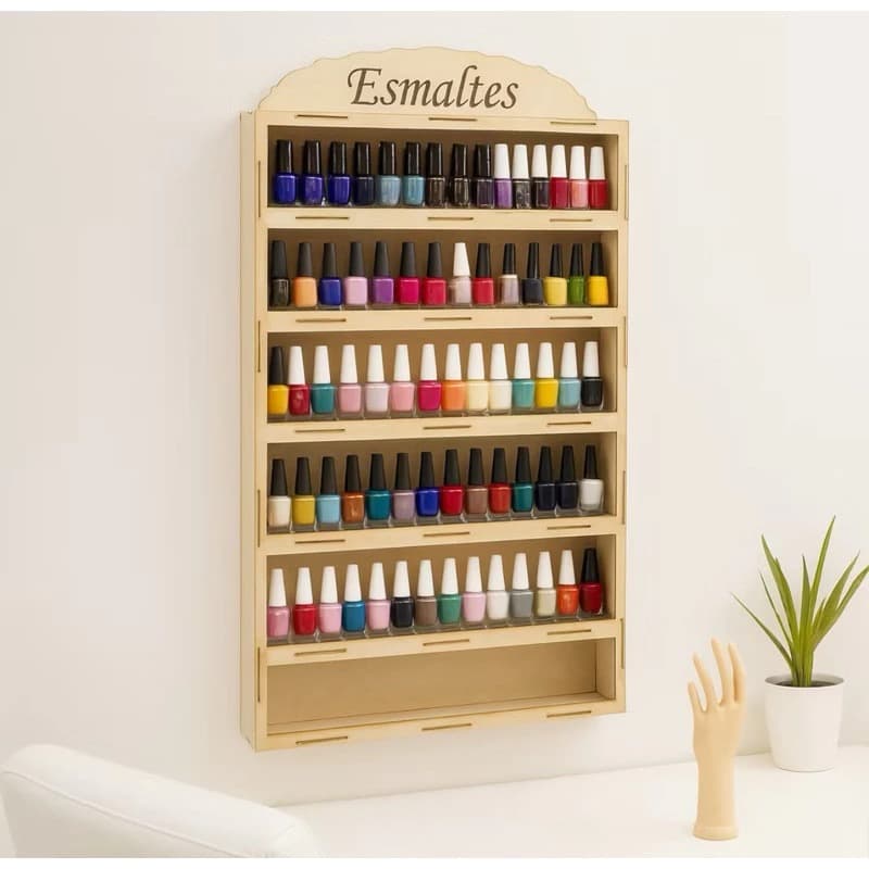 Expositor De Esmaltes Mdf Crú Manicure P/ 100 Unidades