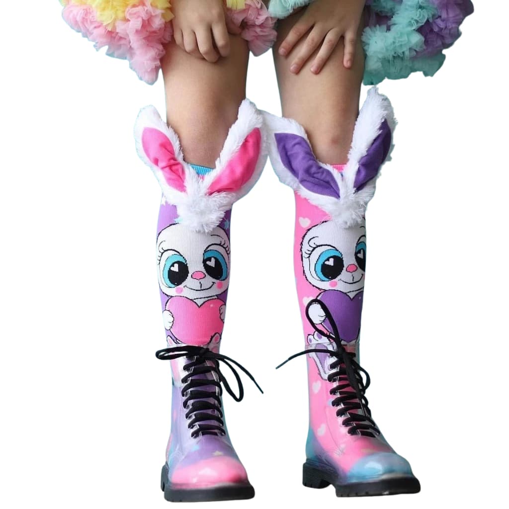 Meia 3D Infantil para Menina de Coelho, Estilo Criativo e Conforto que Estimula a Imaginação das Crianças