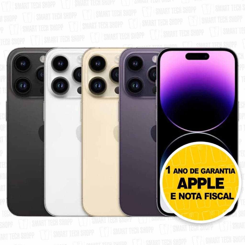 Fone sem fio + Celular IPhone 14 * Pro e 14 pro Max 128gb e 256gb Com Garantia (VITRINE)