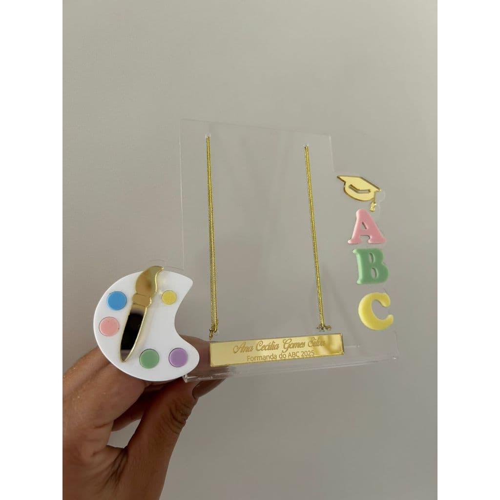 PORTA RETRATO ABC PALETA DE CORES PERSONALIZADO COM O NOME DA CRIANÇA APARA FOTO 9X6