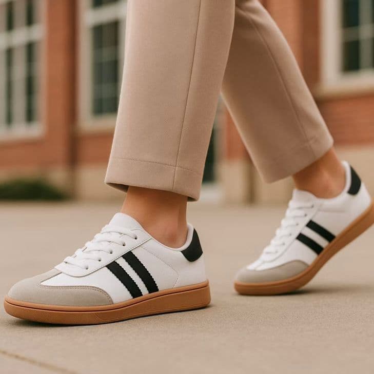 Tenis Feminino Urbano Skt Samba Casual Retro Vintage Estiloso Top Confortável Super Macio Para o Dia a Dia + Carteira