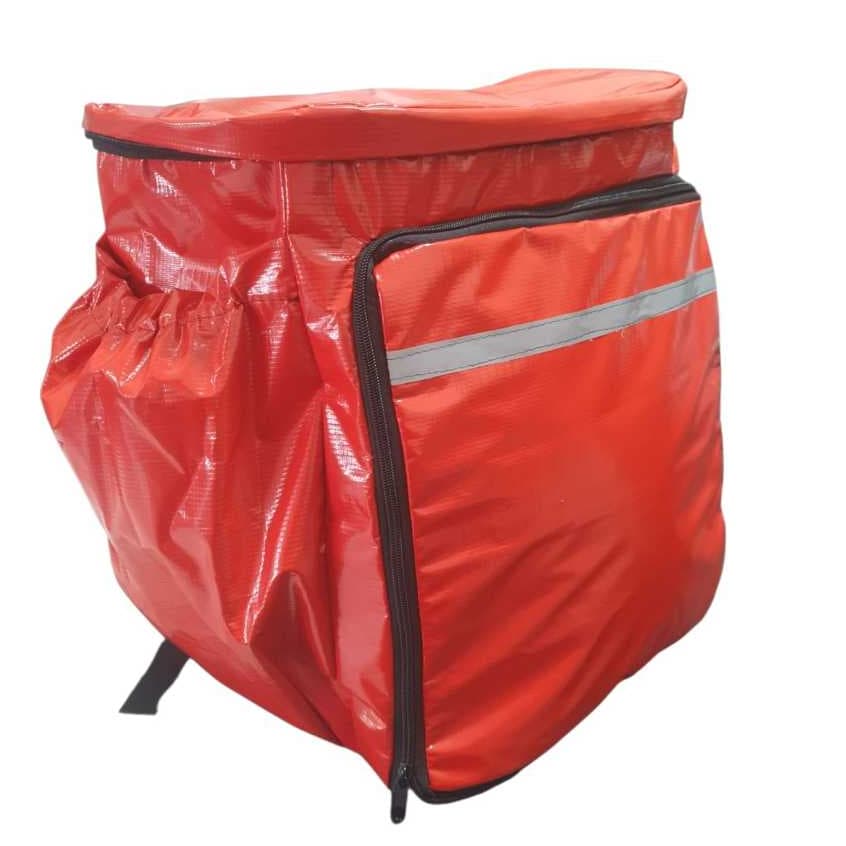 Novidade!!! Mochila Térmica de Lona 100% Impermeável 80 Litros Entregas/Delivery Cor Vermelha