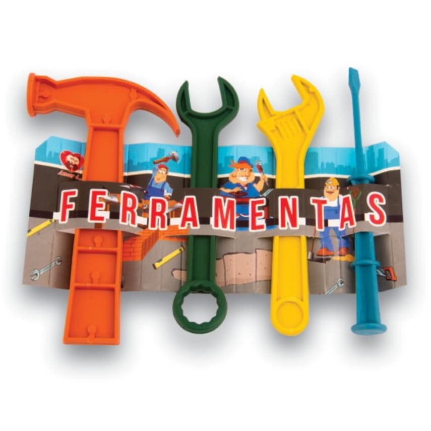 10 KIT FERRAMENTA DE BRINQUEDO - 4 PEÇAS - AMAR É...