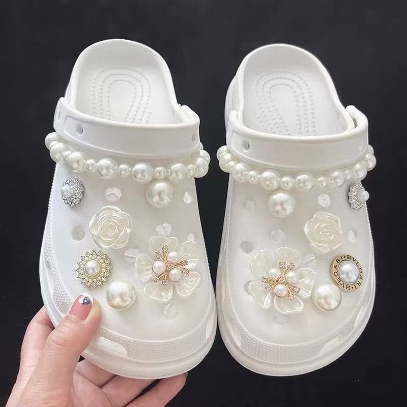 Acessórios para Sapatos Charme Acessórios para Sapatos com Furos Conjunto de Acessórios de Corrente DIY para Sapatos