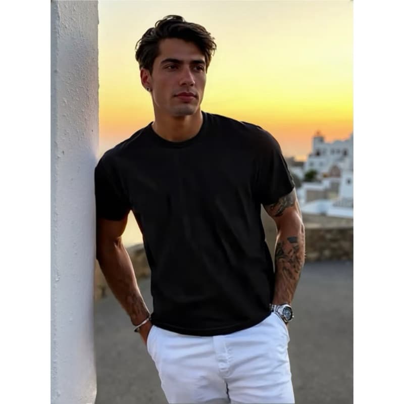Camiseta Basica Lisa Algodão Gola Redonda Masculina Casual Lisa Básica Premium Moderna Urbano Estilo