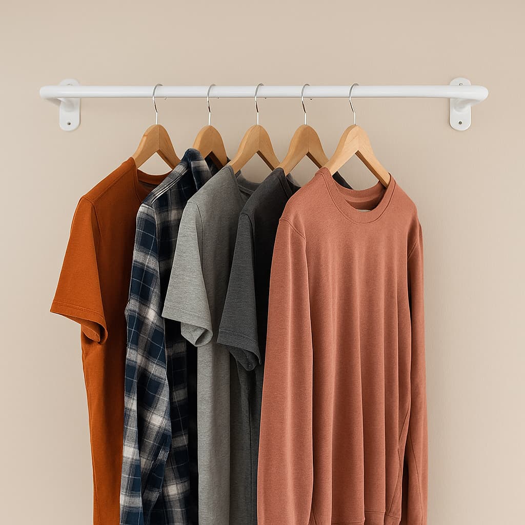 Arara de Roupa de Parede – Suporte Roupas Aço/Metal Resistente