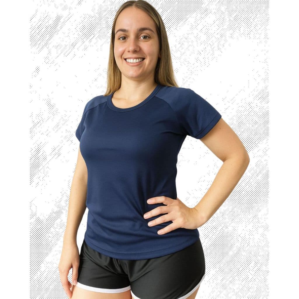 Camiseta Baby Look Dry Fit Feminina Confortável Para Academia Treino Corrida Esportes Poliéster