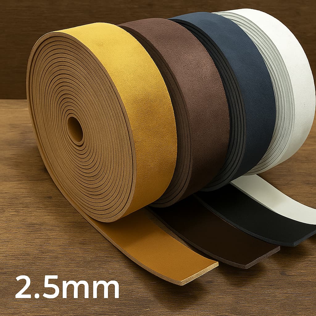 Rolo Tira de Couro Ecológico 3cm Grosso 2.5mm espessura