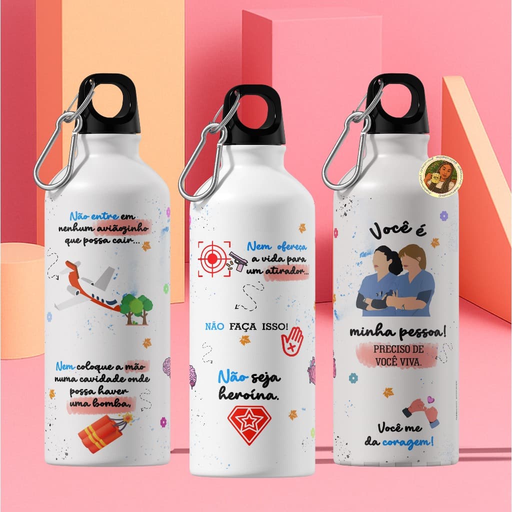 Garrafa Minha Pessoa Grey's Anatomy / Garrafa Personalizada Você é MInha Pessoa