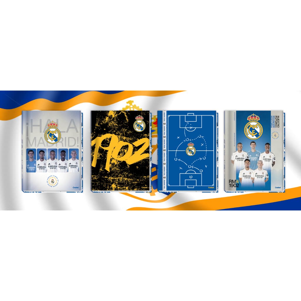 Caderno Brochura Real Madrid 80 Folhas Capa Dura Credeal