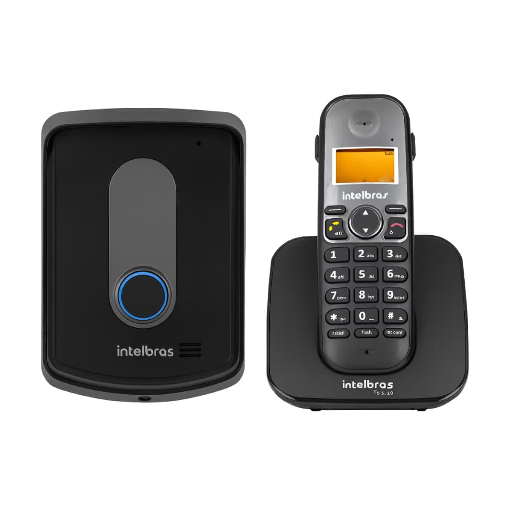 Porteiro Eletronico Interfone Telefone Sem Fio Intelbras Cor Preto