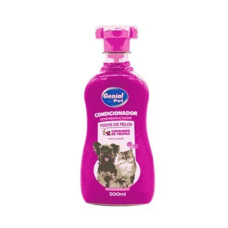 Condicionador Desembaraçador para Pets Genial Pet 500ml – Para Cães e Gatos Todos os Pelos