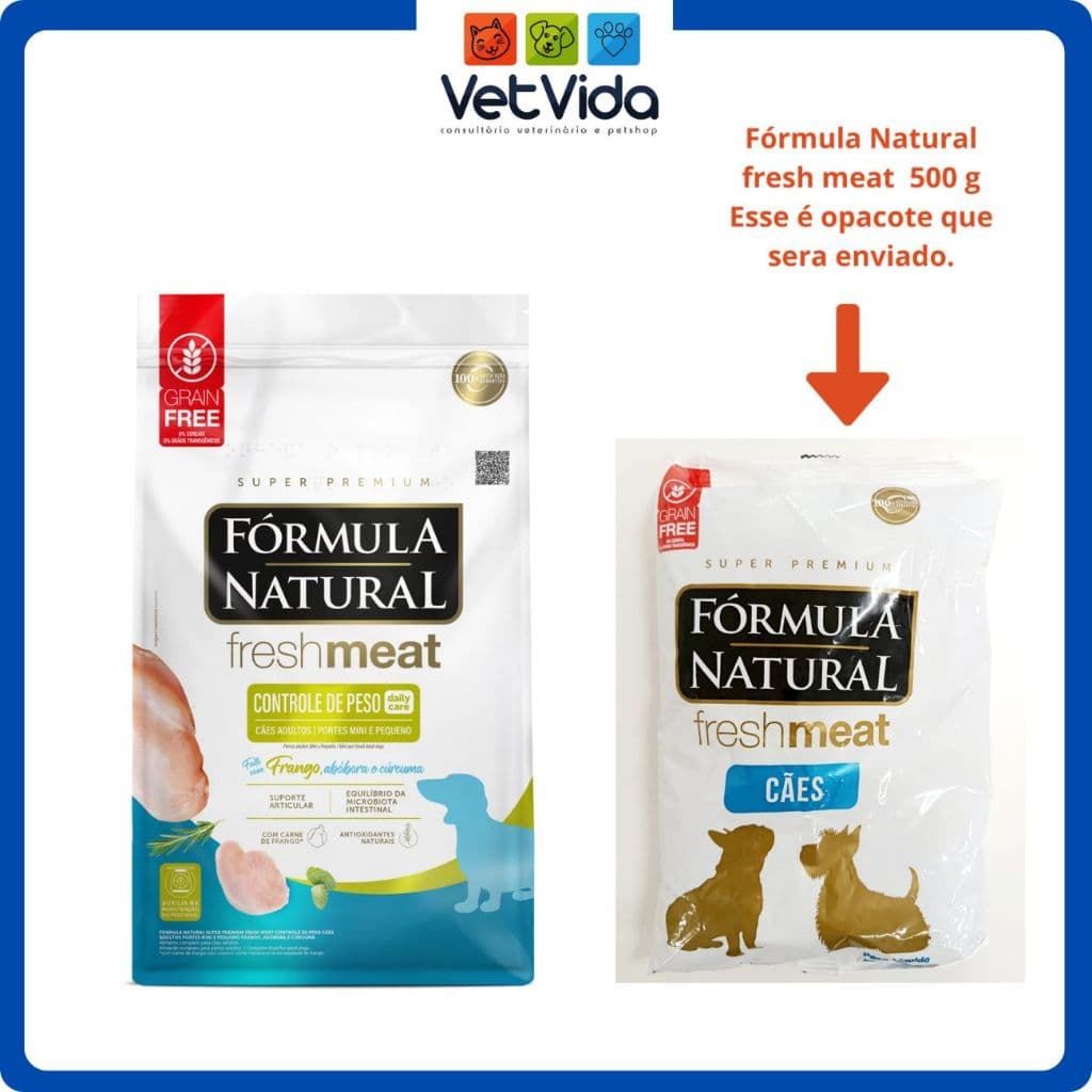 Ração granel Fórmula Natural Super Premium Fresh Meat Controle De Peso Cães Adultos Portes Mini e Pequeno 1kg