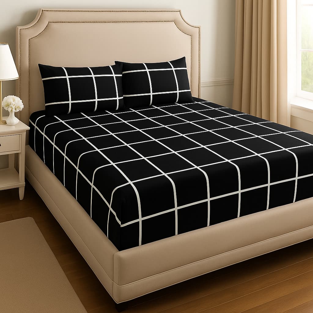 Jogo de Lençol cama Casal/Queen/King/Super King 3 Pçs Luxo Percal Flex ESTAMPADO 400 Fios Aveludado
