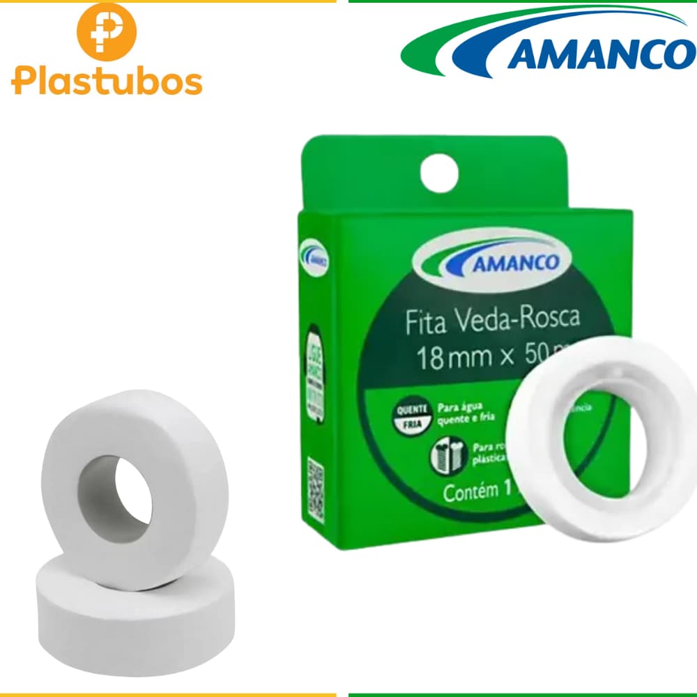 fita veda rosca teflon branca plastubos/amanco