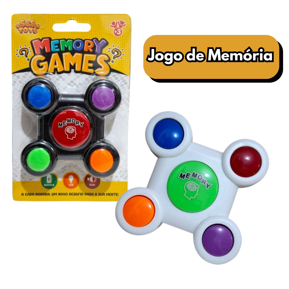Jogo De Memória Eletrônico Com Som Luz Infantil