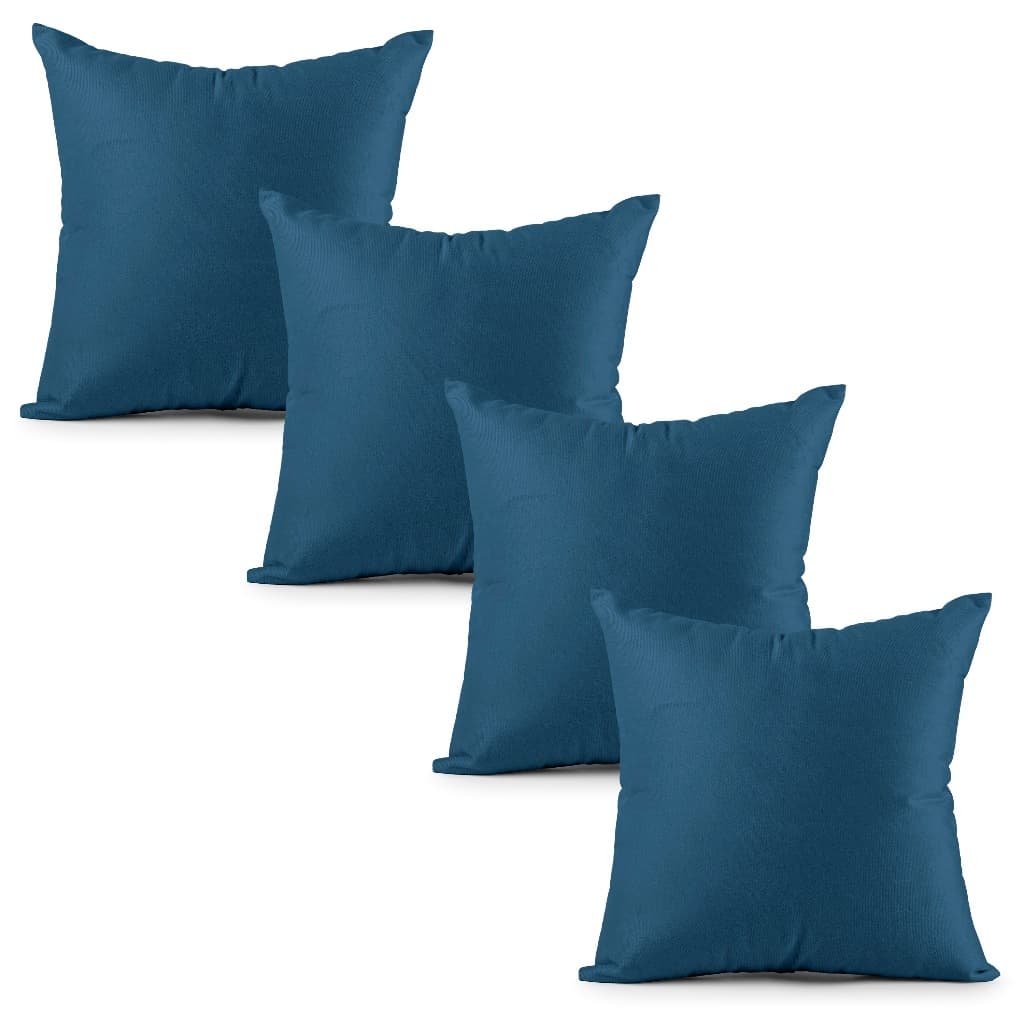 Kit com 4 Capas de Almofada 42x42cm Suede Decorativas para Sofá Sala Quarto
