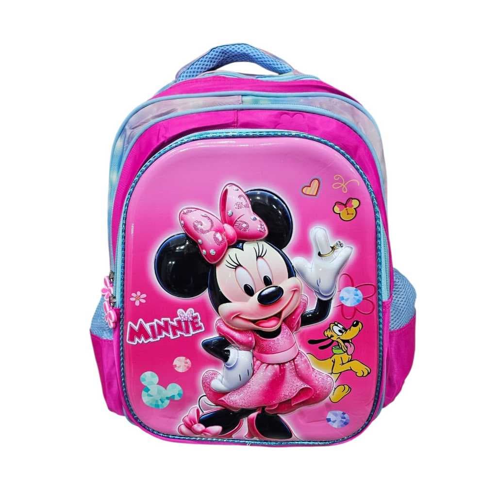 Mochila Infantil 3D do Minnie escolar bolsa passeio menina qualidade